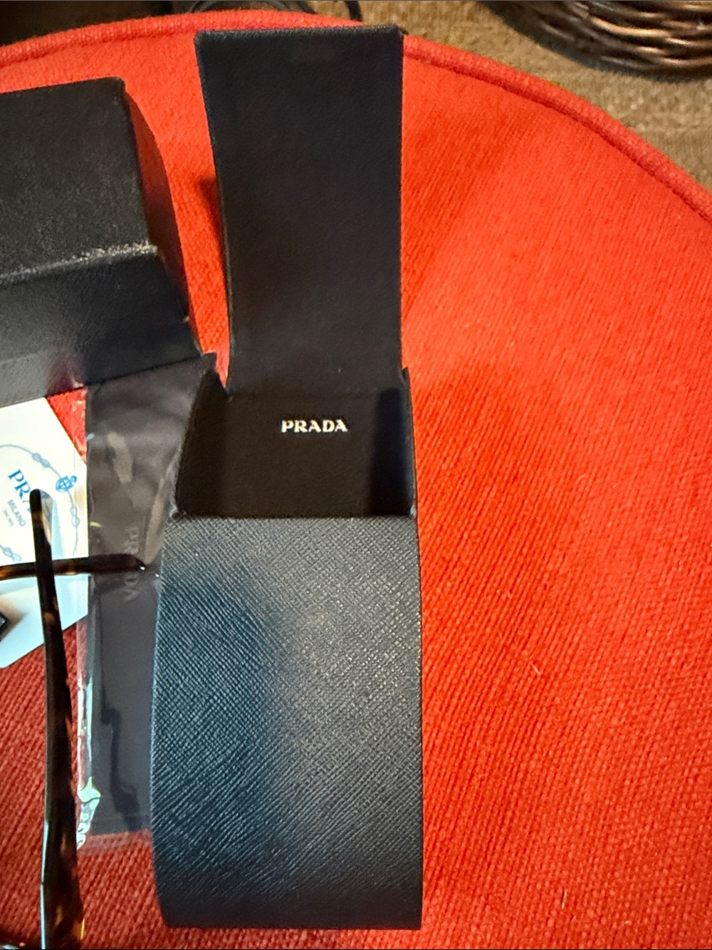 Prada Women Tortoiseshell Cat-Eye Optical Glasses - Brown/Black Blend - Picture 7 of 9